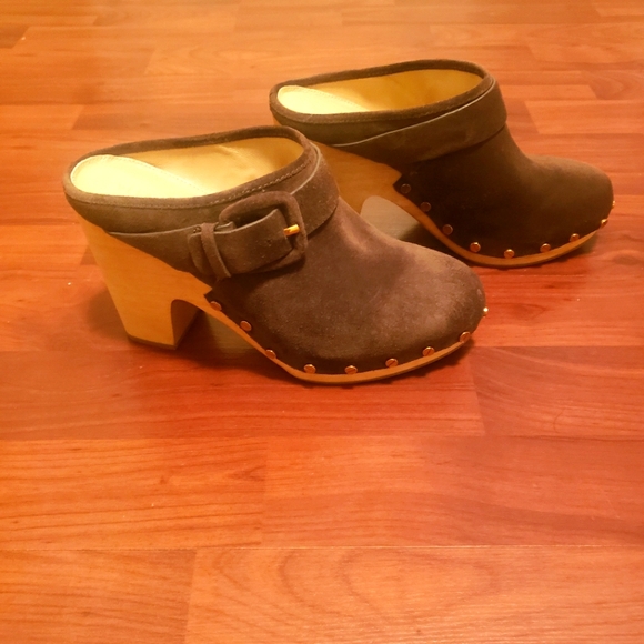 Veronica Beard * Pecan * "Dacey" Suede * Mule Heels * Size 7.5 * NWD - Picture 2 of 7